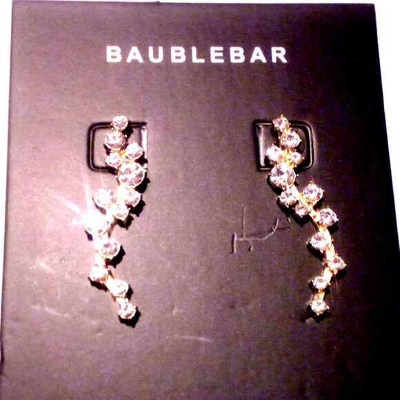 BaubleBar Jewelry - Baublebar Farah Ear Crawler Rhinestone Earrings NWT